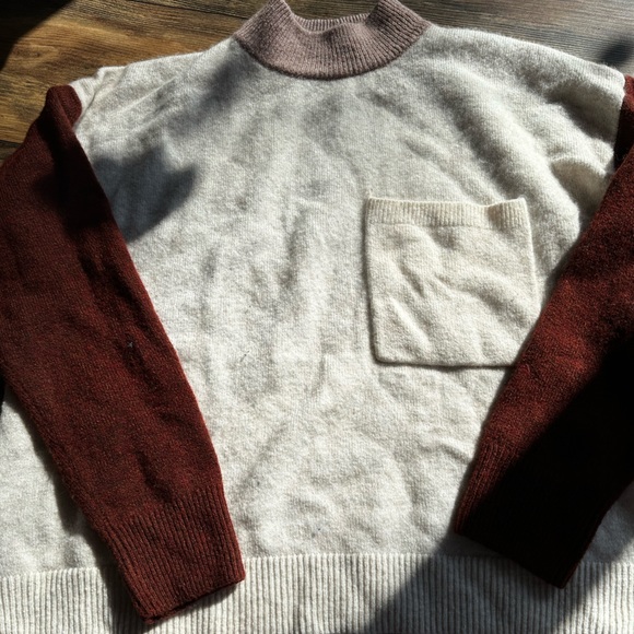 Madewell color block mock neck sweater - Picture 3 of 6